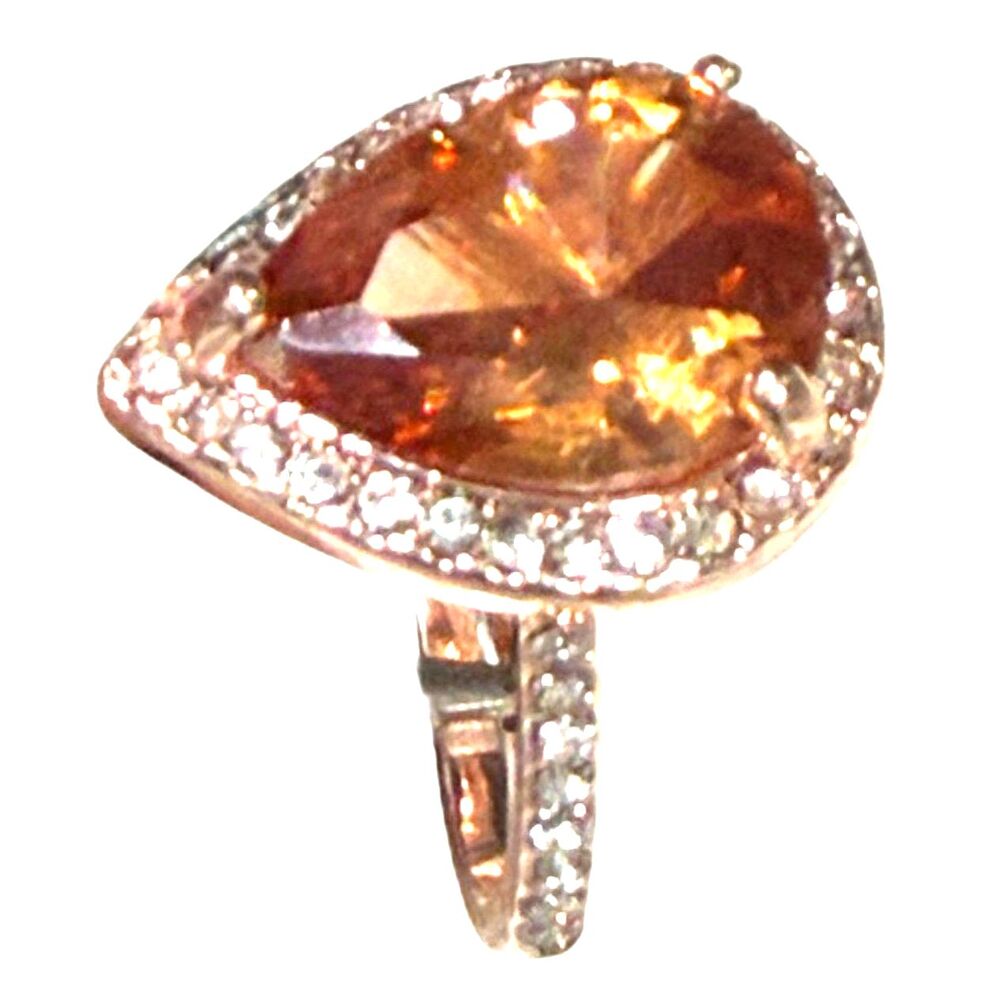 NWT Sparkling Imitation Zirconia Yellow Stone Ring Size : 7